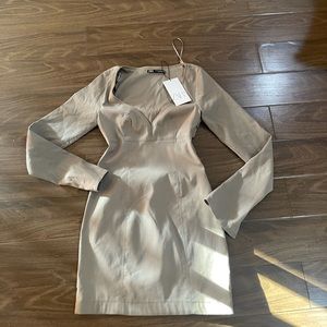 Zara tan slimming fitting dress